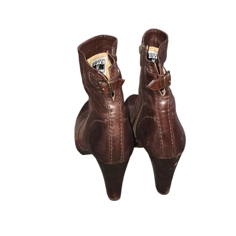 Frye Marissa Brown Leather High Heel 3.5